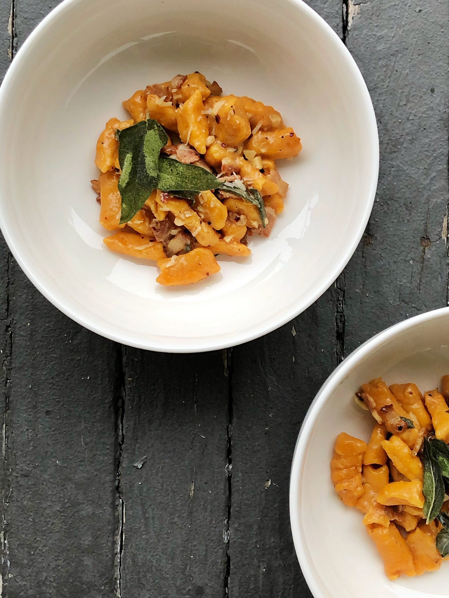 Sweet Potato Gnocchi with Bacon and Sage