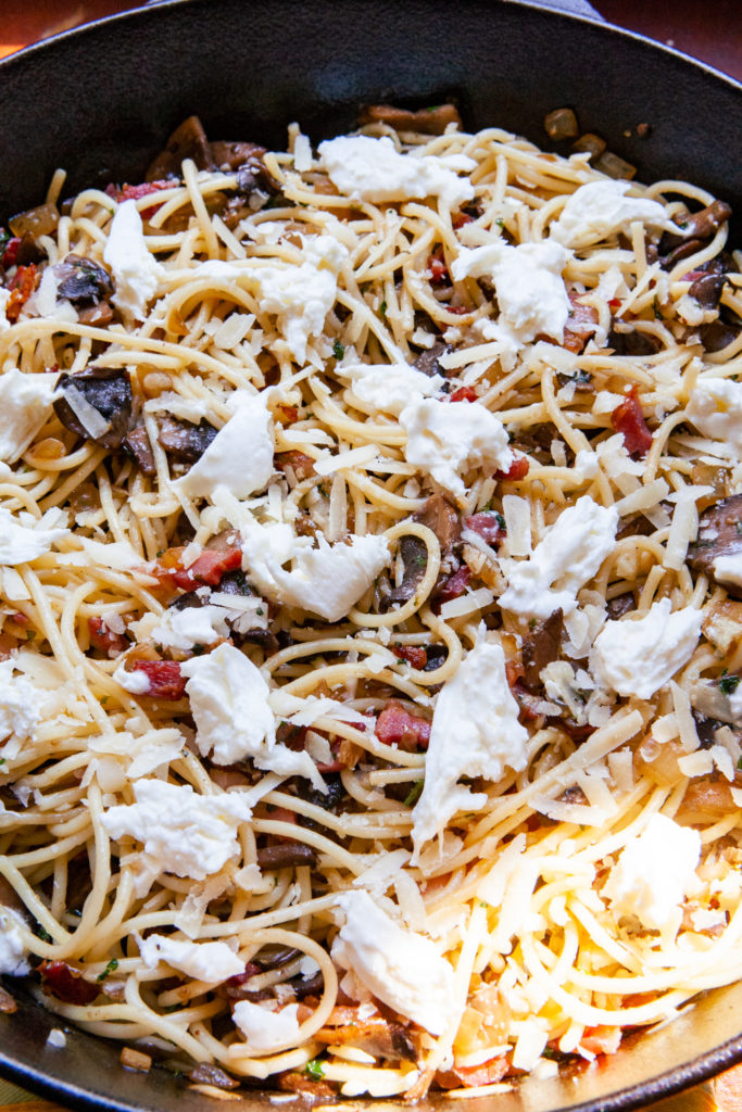Spaghetti Frittata with Gruyère Béchamel