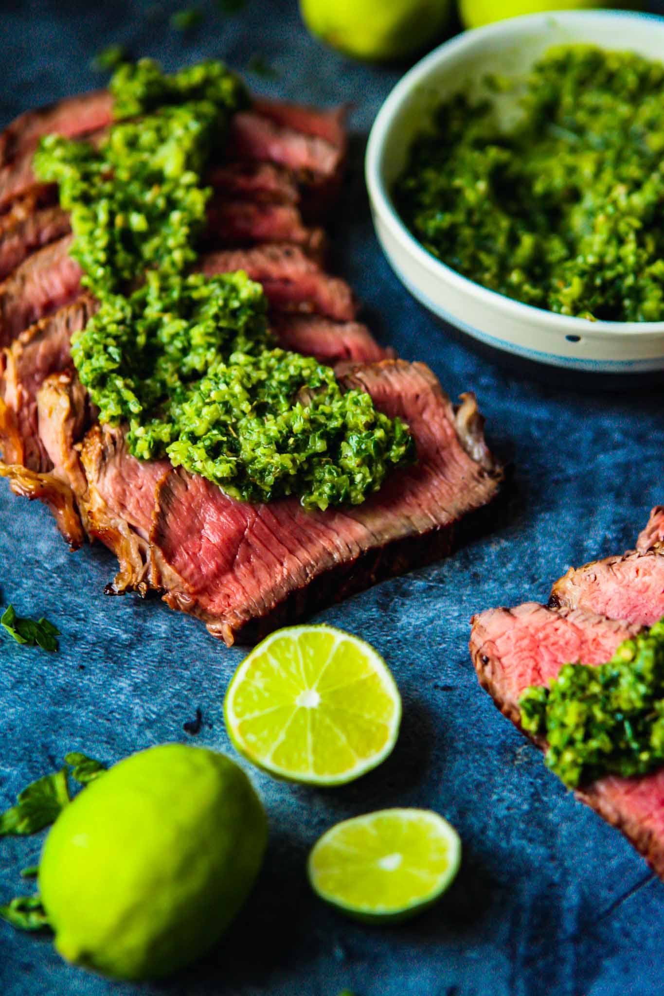 Modelo and Citrus Marinated Steak with Chimichurri