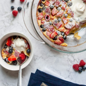 Red, White and Berry Clafoutis