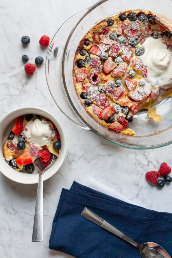 Red, White and Berry Clafoutis