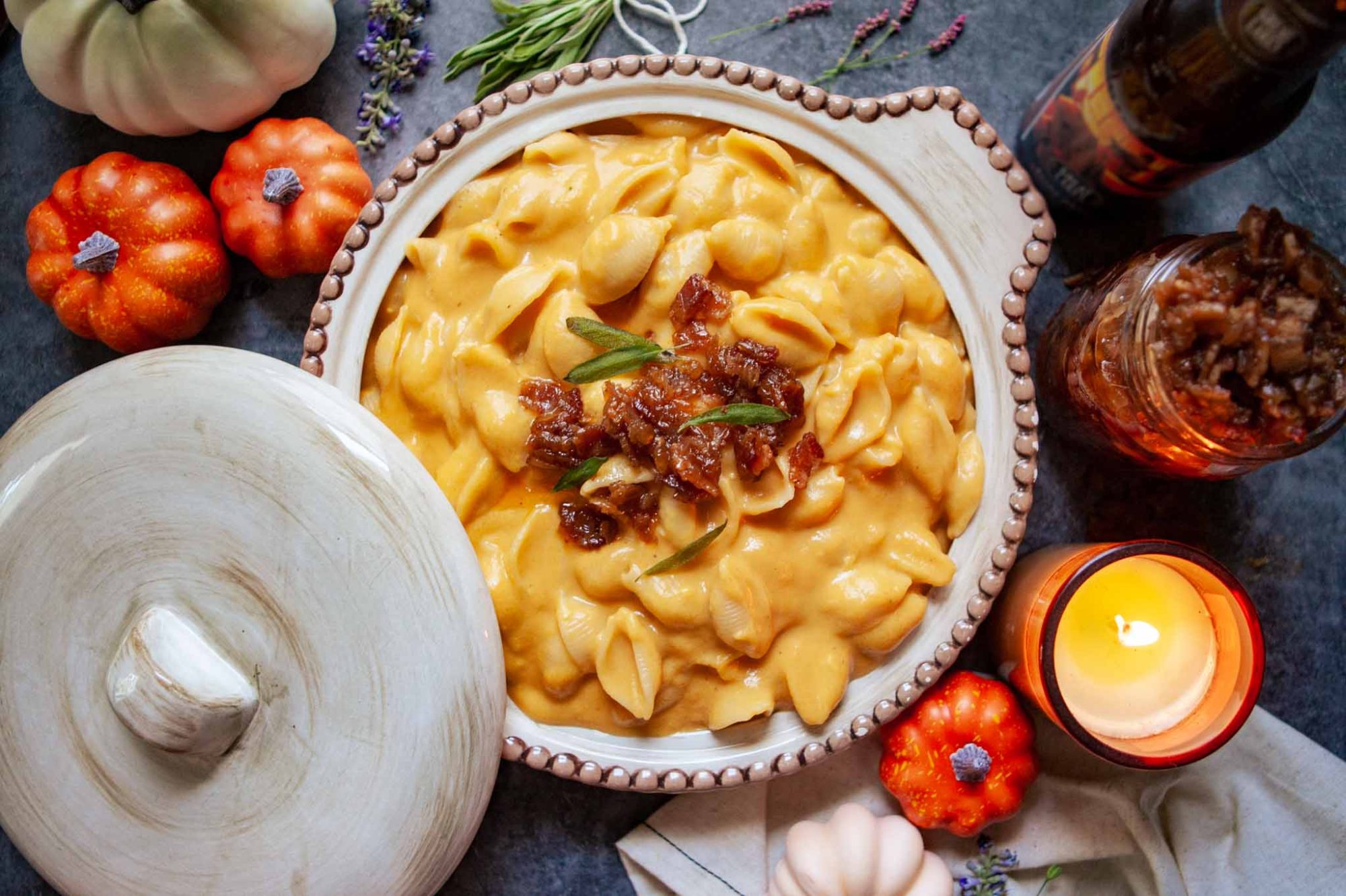 Beer Braised Butternut Mac and Cheese