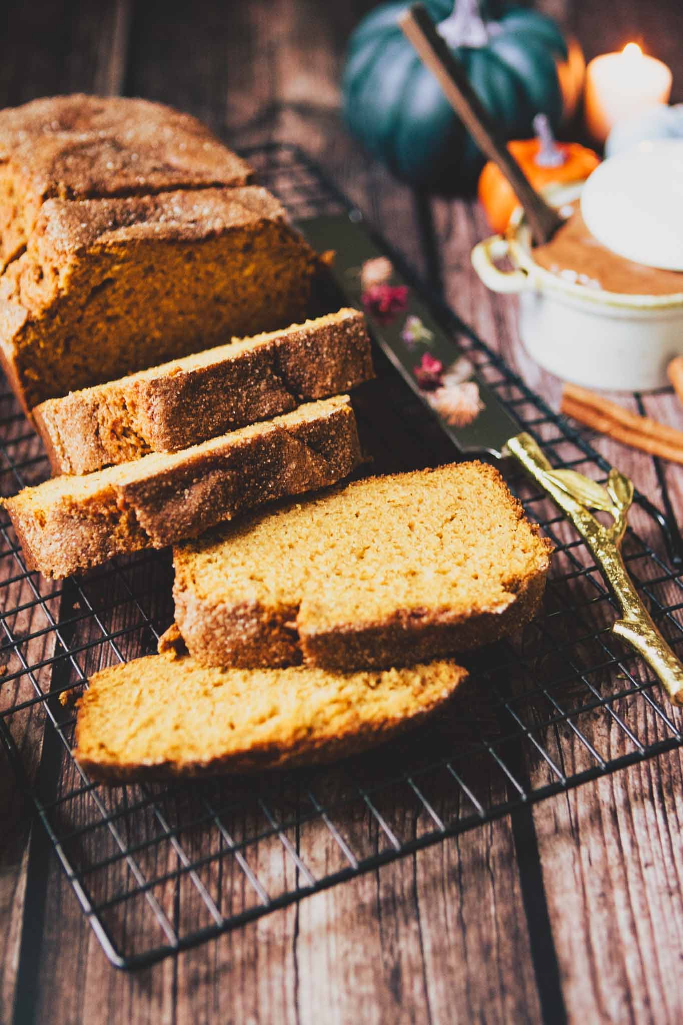 Apple Cider Pumpkin Bread with Chocolate Cream Cheese Butter