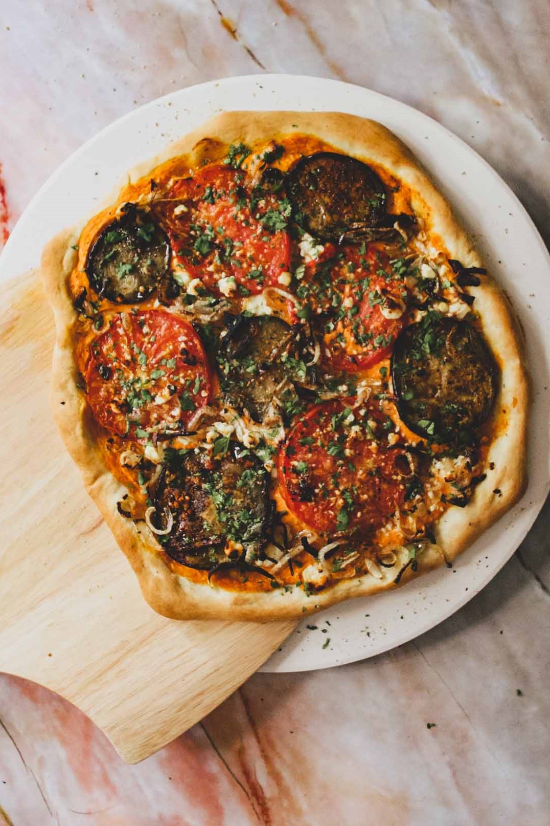 Mediterranean Roasted Veggie Pizza